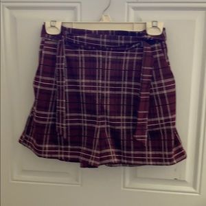 Plaid high waisted shorts